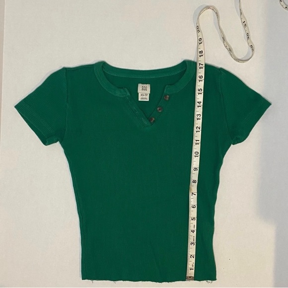 BDG Urban Outfitters Waffle Tee Green - Picture 3 of 5